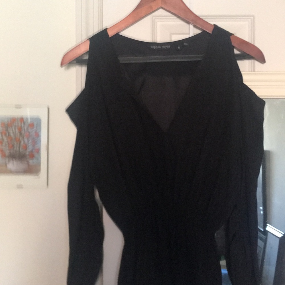 100% Silk Cold-Shoulder Blouse